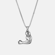 Vintage Arm Elephant Design Stainless Steel Necklace