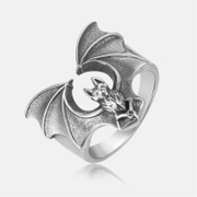 Vintage Bat Stainless Steel Men's Ring