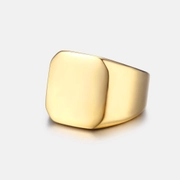 Golden Polished Stainless Steel Men's Ring