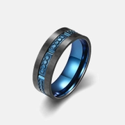Simple Carbon Fiber Stainless Steel Ring