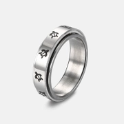 Turtle Patterns Stainless Steel Spinner Ring