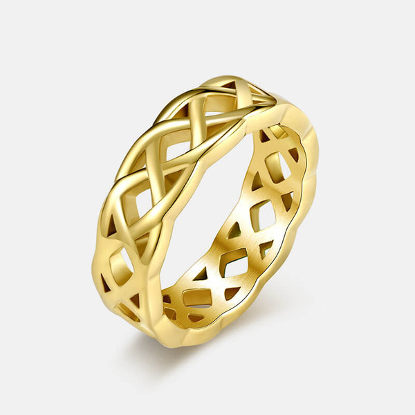 Anello Celtico Con Scudo Triquetra In Acciaio Inossidabile – Unisex, Simbolo Nodo Infinito - 4