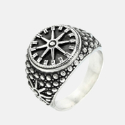 Vintage Compass Stainless Steel Viking Ring