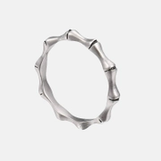 Simple Bamboo Knots Stainless Steel Ring