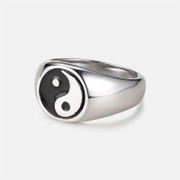 Tai Chi Yin and Yang Stainless Steel Men's Ring