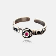 Palace Style Rose Sterling Silver Gemstone Ring