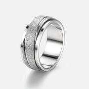 Simple Gear Stainless Steel Spinner Ring